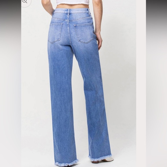 Flying Monkey - 90'S Vintage Super High Rise Double Panels Flare Jeans | Size 28 - Picture 3 of 16
